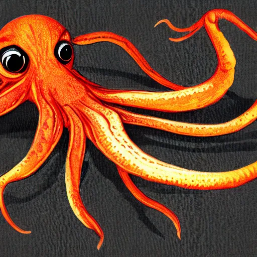 Image similar to professional high quality illustration of a squid spider chimera