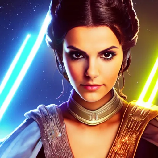 Image similar to victoria justice as princess padme in star wars episode 3, 8 k resolution, cinematic lighting, anatomically correct