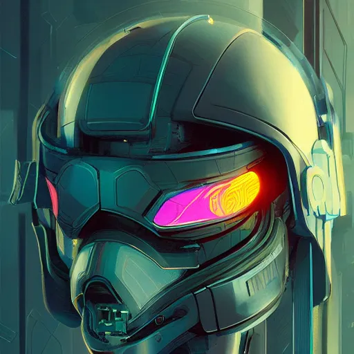 Image similar to cyberpunk helmet, female, sharp focus, james gilleard, moebius, print, cinematic, concept art, game art