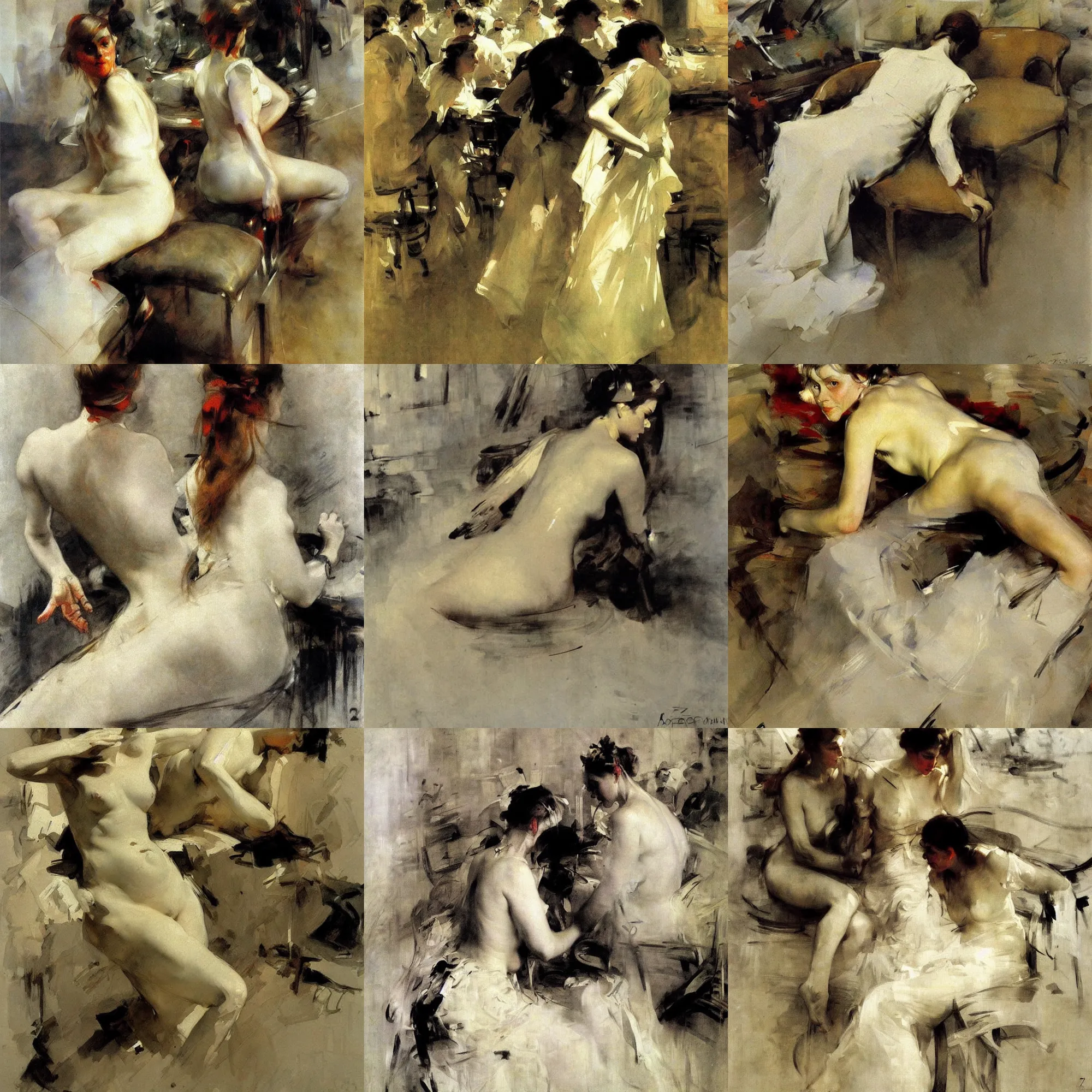 Prompt: abstract art by anders zorn