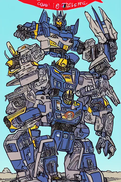 Image similar to Cover of a Zine about Transformers