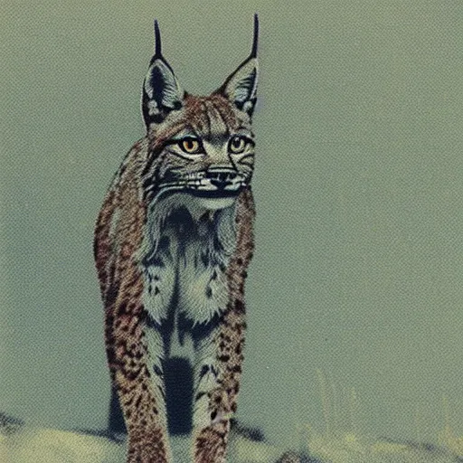 Prompt: polaroid of a lynx, grainy