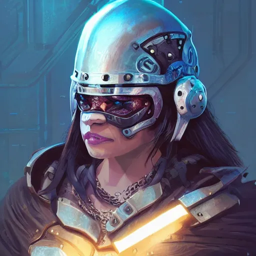 Image similar to cyberpunk viking helmet mask warrior goddess robot ninja fantasy, art gta 5 cover, official fanart behance hd artstation by jesper ejsing, by rhads, makoto shinkai and lois van baarle, ilya kuvshinov, ossdraws