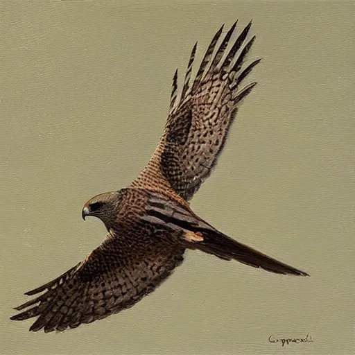 Prompt: “a cooper’s hawk soaring above a quiet street, top down view, oil painting, brush strokes, detailed”