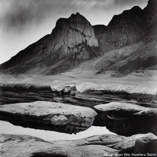 Image similar to stunning shot of a beautiful model by ansel adams