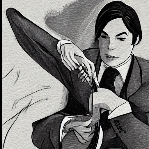 Prompt: Tom Jobim, anime style, concept art