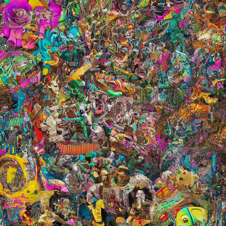 Image similar to detailed maximalist artwork by subjekt zero