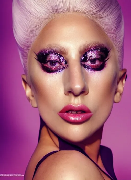 Image similar to lady gaga photoshoot by nick knight editorial studio lighting Highly realistic. High resolution. Highly detailed. Dramatic. 8k.4k.