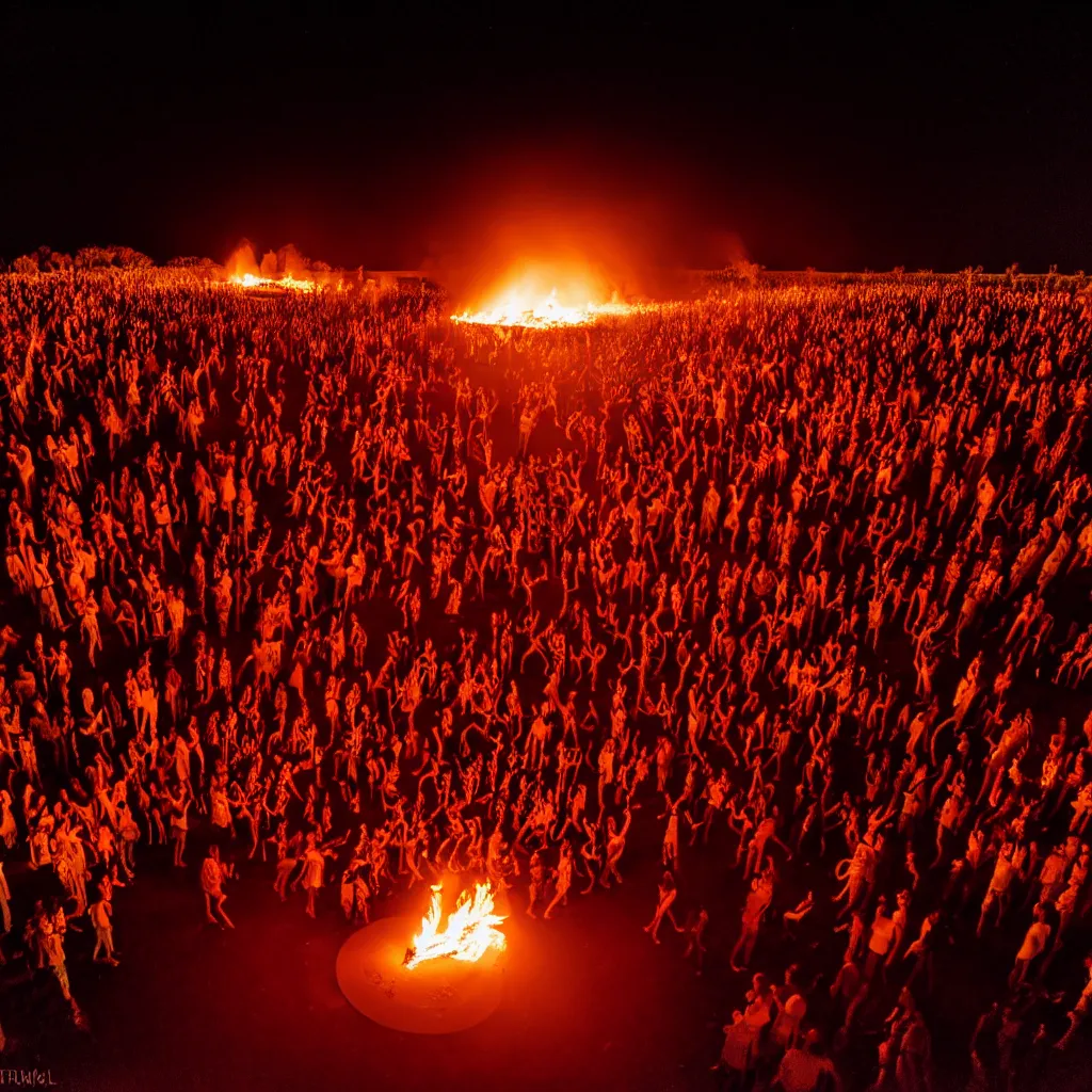 Image similar to dancefloor kismet, revellers, front left speaker, fire, night, the australian desert, zaha hadid, xf iq 4, 1 5 0 mp, 5 0 mm, f 1. 4, iso 2 0 0, 1 / 1 6 0 s, dawn, golden ratio, rule of thirds