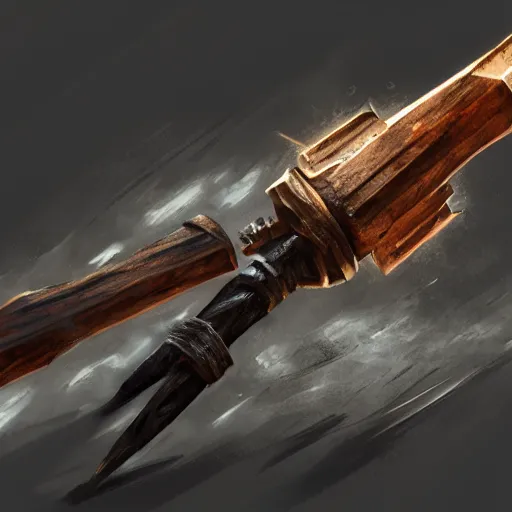 Image similar to concept art of rare legendary hammer weapon, rpg, weapon, detailed, digital art, d & d, incredible, digital painting, cinematic view, no noise, global illumination, warm lighting, volumetric, vivid, intricate details, ultra realistic, volumetric lighting, warm colors advance, cell shading, hyper realism, matte painting, realistic octane render, highly detailed