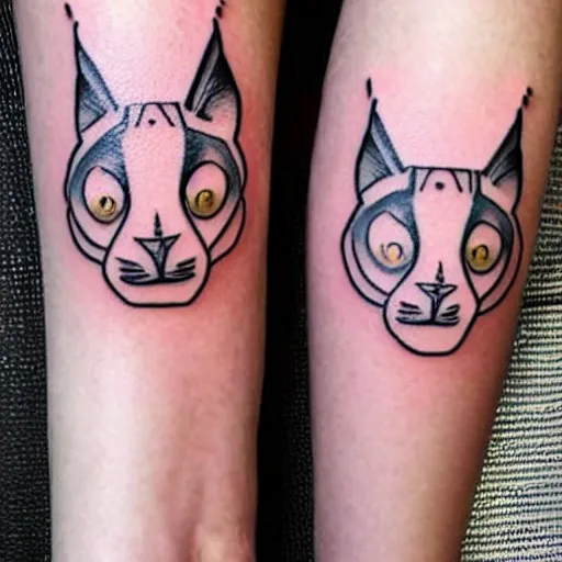 Buy Cat Outline Heart Small Wrist Temporary Tattoo Online in India - Etsy