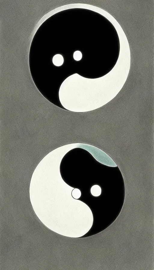 Image similar to Abstract representation of ying Yang concept, by john howe