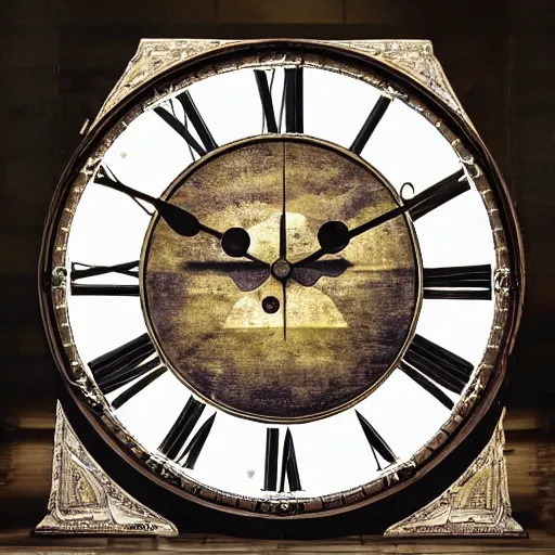 Image similar to a photo of a table made out of a big clock,