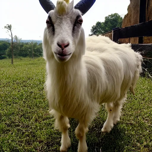Image similar to dolly parton as a goat