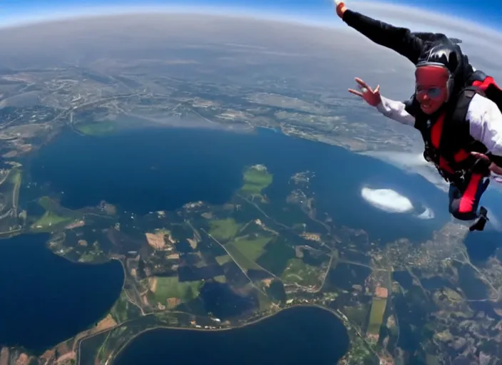 Image similar to Skydiving into a black hole, go pro footage