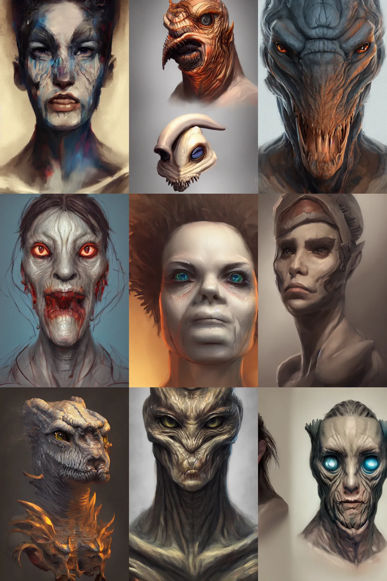 Prompt: Creature Portrait painting in the style of Pascal Blanché, trending on artstation, artstationHD, artstationHQ, unreal engine, 4k, 8k