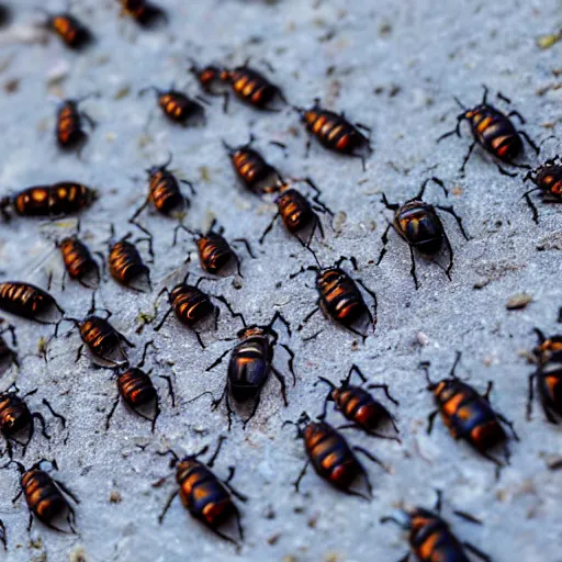 Image similar to army of beetles crawling up a person, as they drown and cry for help