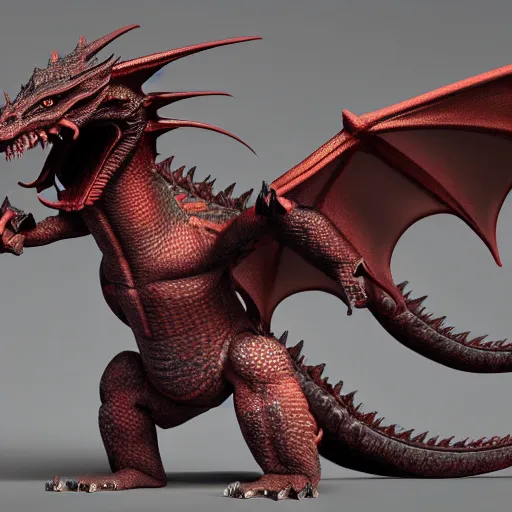 Image similar to a dragon as a Valorant skin, octane render, 3D, unreal engine, as coherent as Dall-E 2