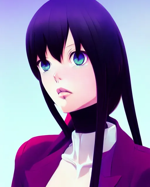 Image similar to coco rocha as a beautiful anime girl, expert high detail concept art, character design, defined face, vivid colors, photorealistic shaded lighting poster ilya kuvshinov, katsuhiro, makoto shinkai, wlop, loish and clamp style, trending on artstation, best selling artist