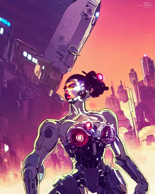 Image similar to cyborg stylize, art gta 5 cover, official fanart behance hd artstation by jesper ejsing, by rhads, makoto shinkai and lois van baarle, ilya kuvshinov, ossdraws, borderlands and by feng zhu and loish and laurie greasley, victo ngai, andreas rocha, john harris