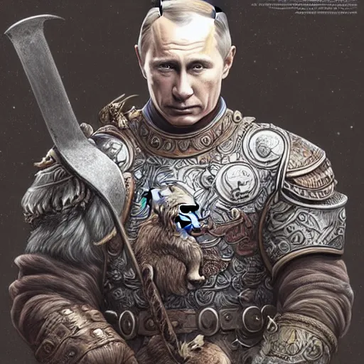 Image similar to Vladimir putin as a ruggedly handsome hero riding a bear, intricate, elegant, highly detailed, centered, digital painting, artstation, concept art, smooth, sharp focus, illustration, art by artgerm and donato giancola and Joseph Christian Leyendecker, Ross Tran, WLOP