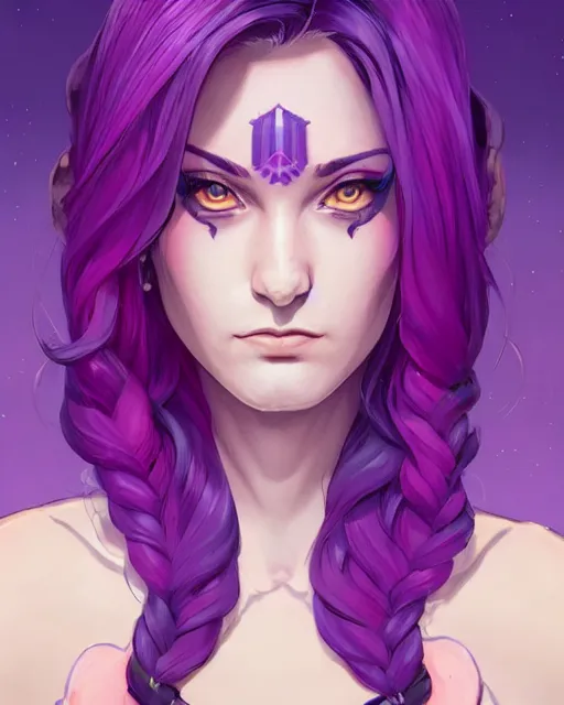 Image similar to beautiful female purple hair tattoo symmetrical face eyes twitch streamer full length fantasy art viper valorant Video game icon, 2d game art gta5 cover , official fanart behance hd artstation by Jesper Ejsing, by RHADS, Makoto Shinkai and Lois van baarle, ilya kuvshinov, rossdraws