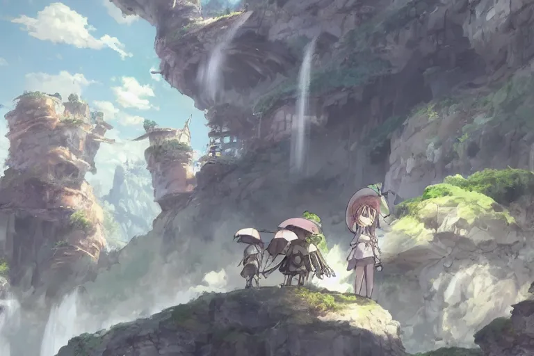 Image similar to made in abyss concept art