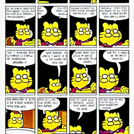 Image similar to garfield comic strip by jim davis