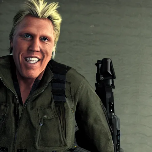 Prompt: gary busey, in tarkov