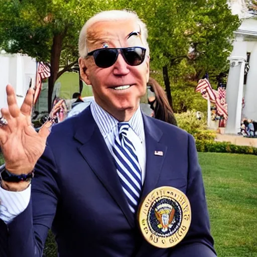 Prompt: joe biden dressed as riff raff