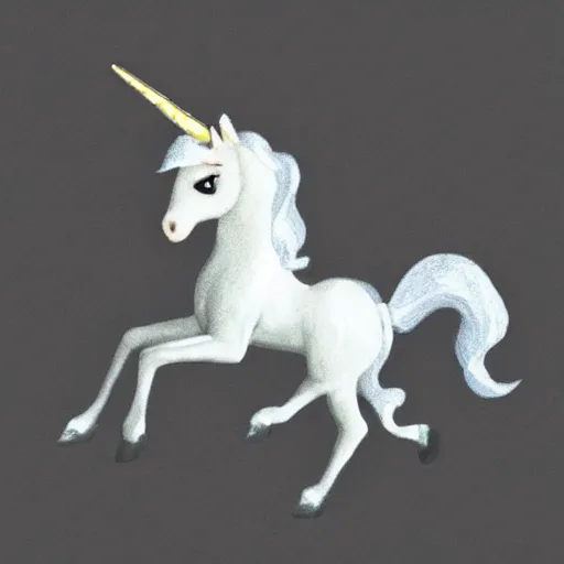 Image similar to a tiny evil pet unicorn, fantasy art