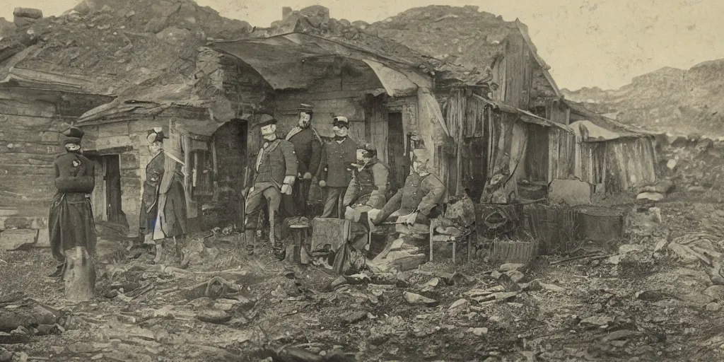 Image similar to stereopticon photo of the Crimean war