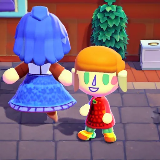 Image similar to mystique as a character in animal crossing