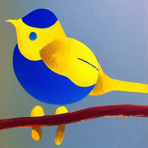 Image similar to Spurlybird, blue and yellow