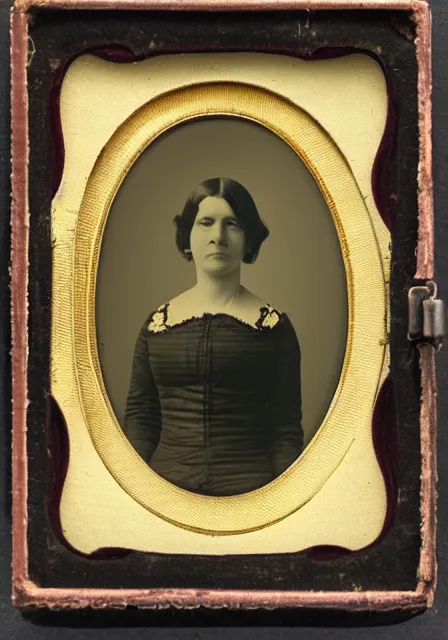 Image similar to daguerreotype of a woman