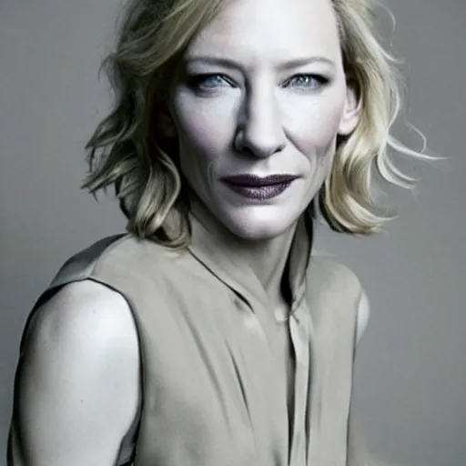 Image similar to photo of cate blanchett, by Annie leibowitz, photorealisitc