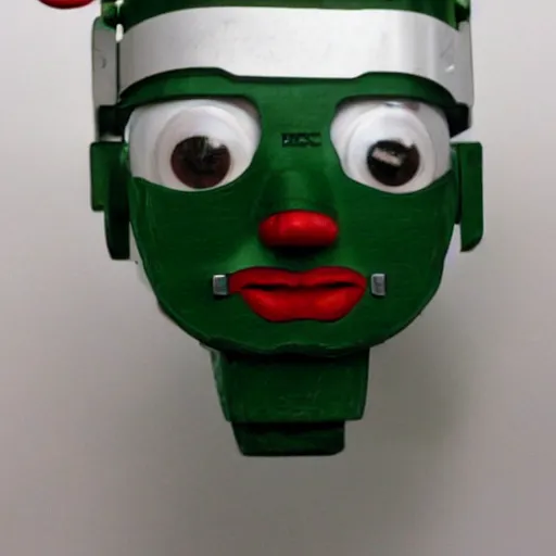 Prompt: robot elf face
