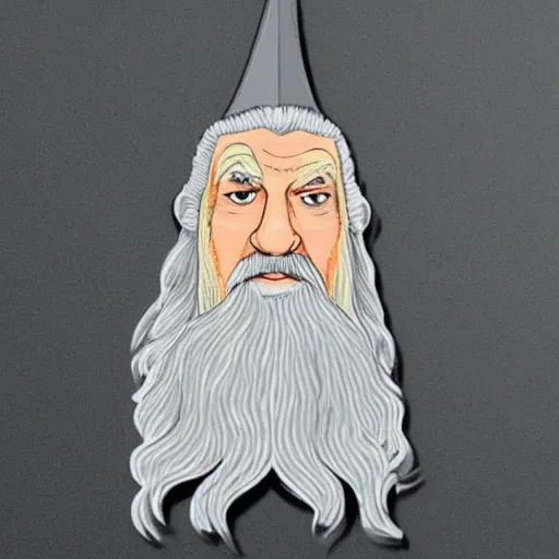 Prompt: salad finger gandalf