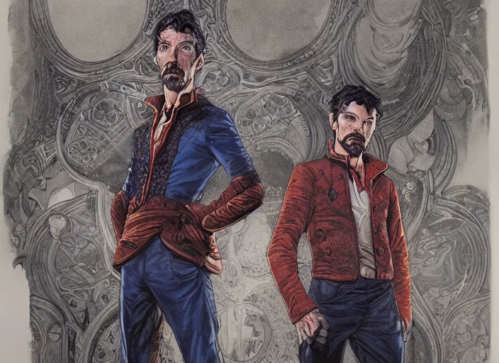 Image similar to a highly detailed corrupt portrait of stephen strange, james gurney, james jean