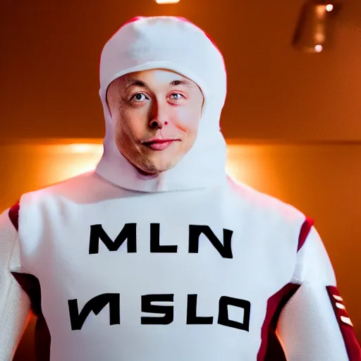 Image similar to photo of elon musk in a muffin costume, highly detailed, extremely high quality, hd, 4 k, 8 k, professional photographer, 4 0 mp, lifelike, top - rated, award winning, cinematic, realistic, detailed lighting, detailed shadows, sharp, no blur, edited, corrected, trending