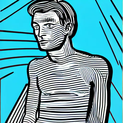 Image similar to Reid Detmers by Roy Lichtenstein