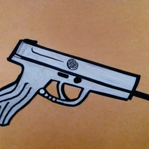 Image similar to chipotle themed gun drawing