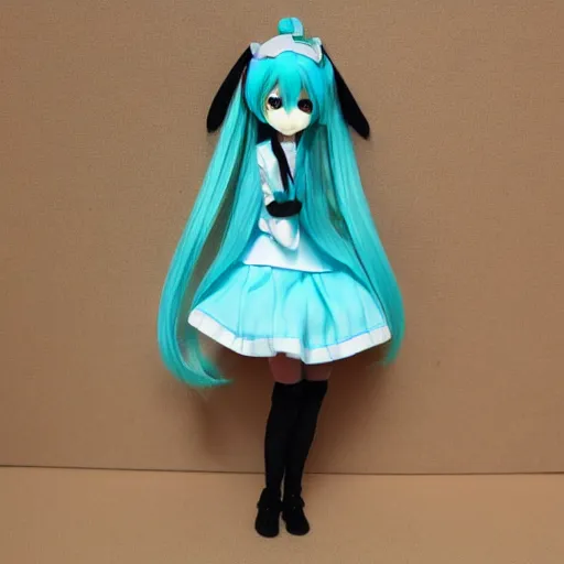 Prompt: Hatsune Miku doll