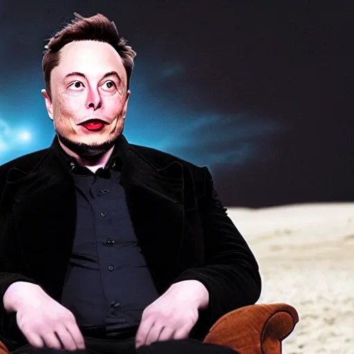 Image similar to Elon Musk as Emperor Shaddam IV, in Dune