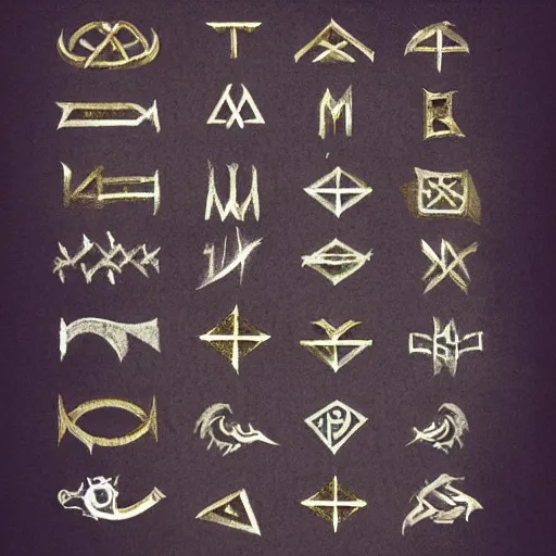 Prompt: dwarves runes