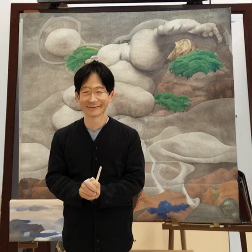 Image similar to Shinya Arino, painting by Michelangelo