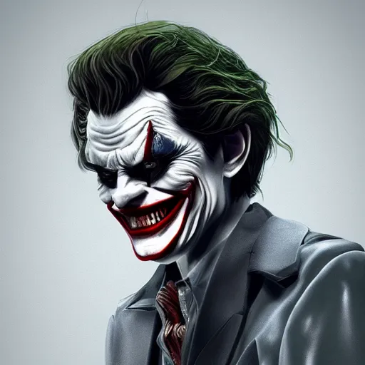 Image similar to Willem Dafoe is The Joker, hyperdetailed, artstation, cgsociety, 8k