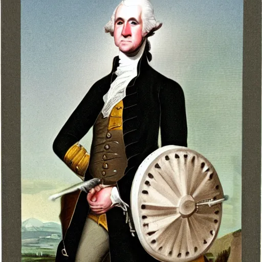 Image similar to George Washington as a washing machine