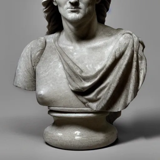 Image similar to marble bust from the devil, satan, demon