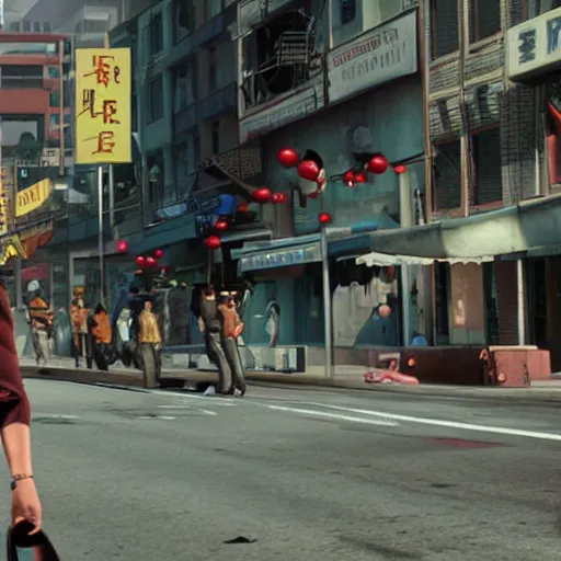 Image similar to a still from the movie chinatown, 2 0 1 1 portal 2 graphics visual aesthetic